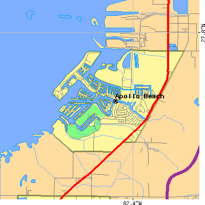 Zip code 33572 close-up map