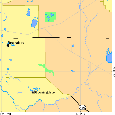 Zip code 33594 close-up map