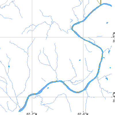 Zip code 36540 close-up map