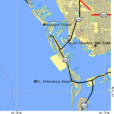 Zip code 33706 close-up map