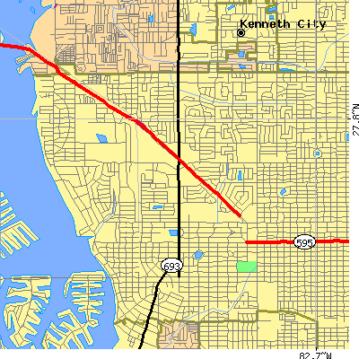 Zip code 33710 close-up map