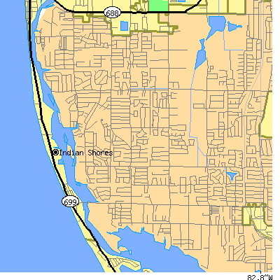 Zip code 33776 close-up map