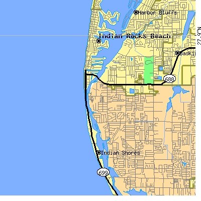 Zip code 33785 close-up map