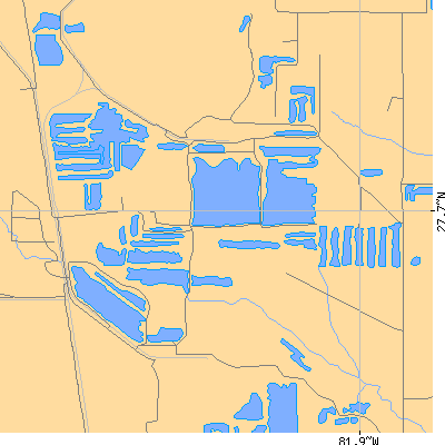 Zip code 33835 close-up map