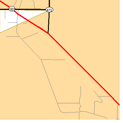 Zip code 33849 close-up map