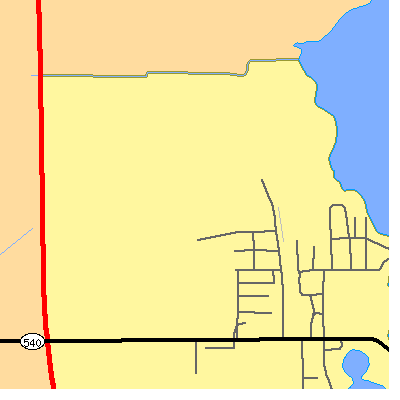 Zip code 33877 close-up map