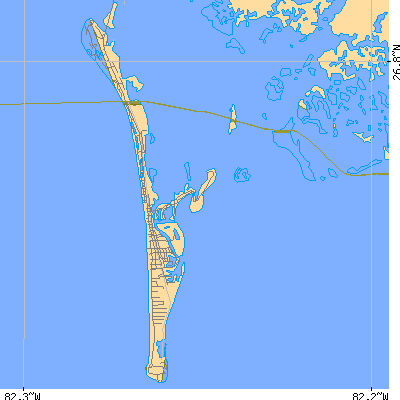 Zip code 33921 close-up map