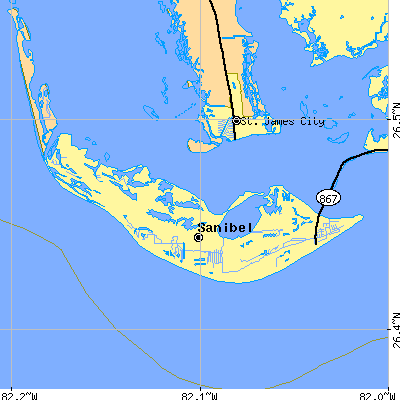 Zip code 33957 close-up map