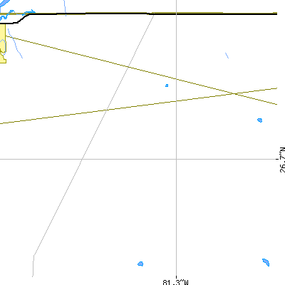 Zip code 33975 close-up map