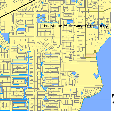 Zip code 33990 close-up map