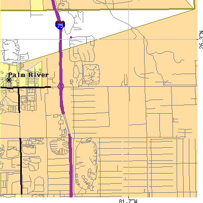 Zip code 34119 close-up map