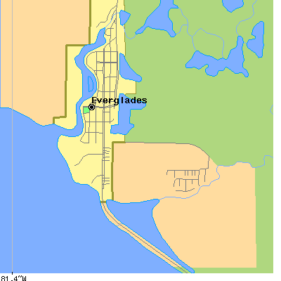 Zip code 34139 close-up map