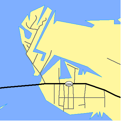 Zip code 34215 close-up map