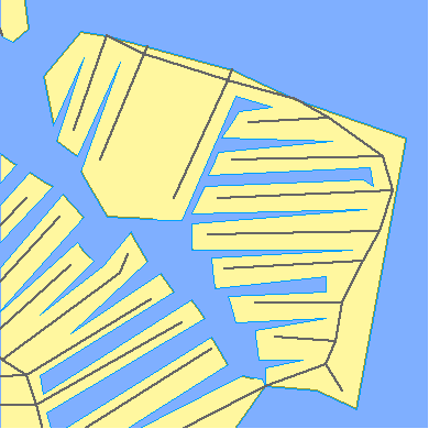 Zip code 34217 close-up map