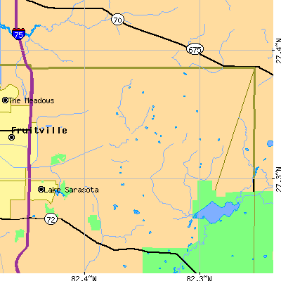 Zip code 34240 close-up map