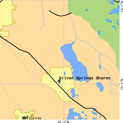 Zip code 34472 close-up map