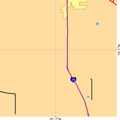 Zip code 34476 close-up map