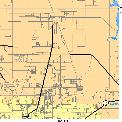 Zip code 34479 close-up map