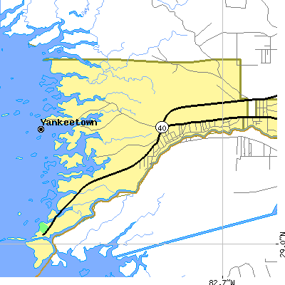 Zip code 34498 close-up map