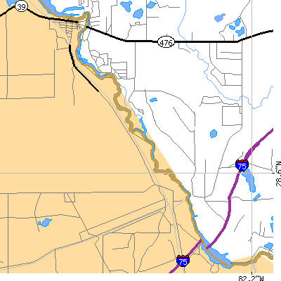 Zip code 34661 close-up map