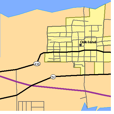 Zip code 34760 close-up map