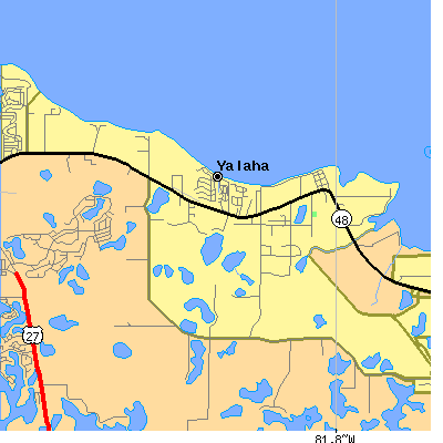 Zip code 34797 close-up map