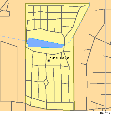 Zip code 30072 close-up map
