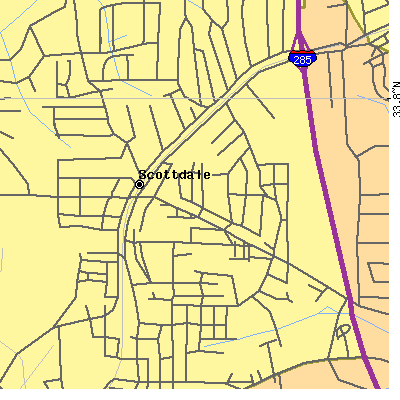 Zip code 30079 close-up map