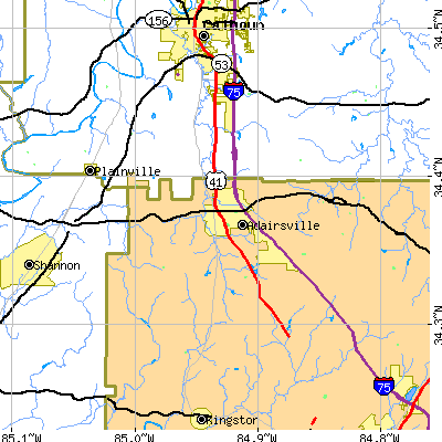 Zip code 30103 close-up map