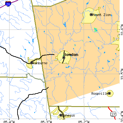 Zip code 30108 close-up map