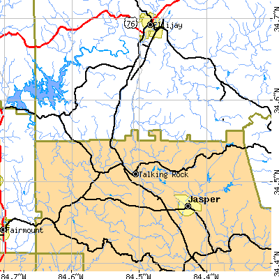 Zip code 30175 close-up map
