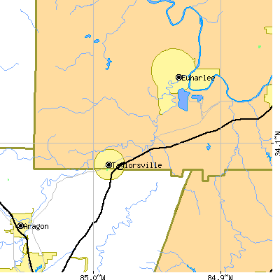 Zip code 30178 close-up map