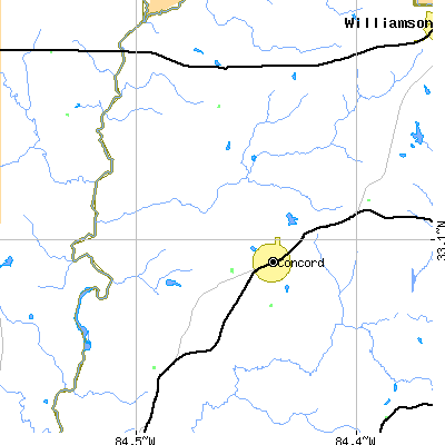 Zip code 30206 close-up map
