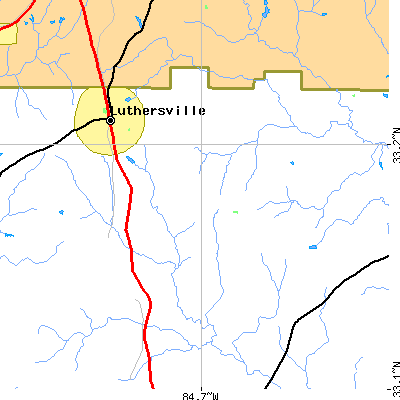 Zip code 30251 close-up map
