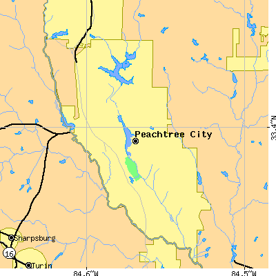Zip code 30269 close-up map