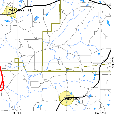 Zip code 30285 close-up map