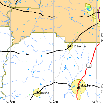 Zip code 30292 close-up map
