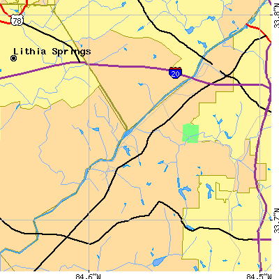 Zip code 30336 close-up map