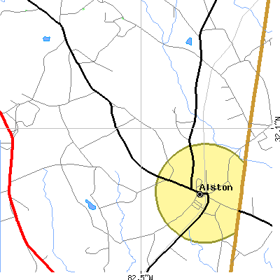 Zip code 30412 close-up map