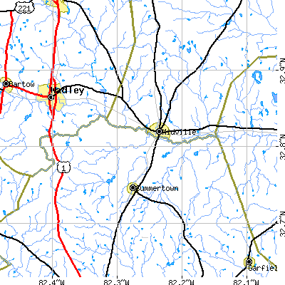 Zip code 30441 close-up map