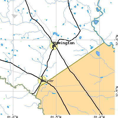 Zip code 30446 close-up map