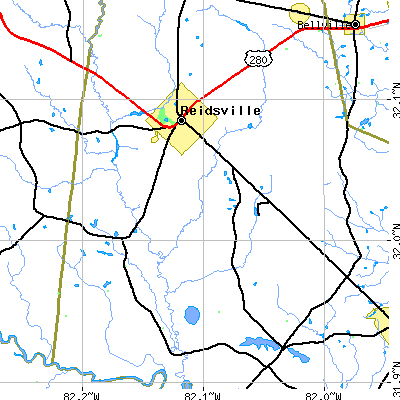 Zip code 30453 close-up map