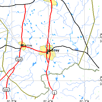 Zip code 30477 close-up map