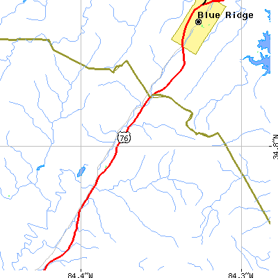Zip code 30522 close-up map