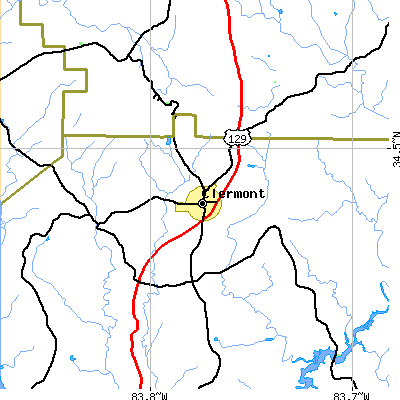 Zip code 30527 close-up map