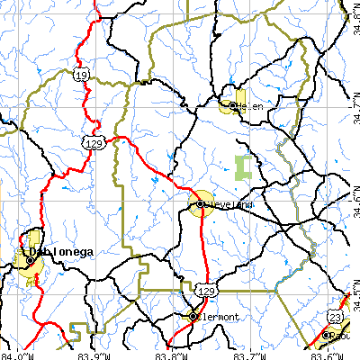 Zip code 30528 close-up map