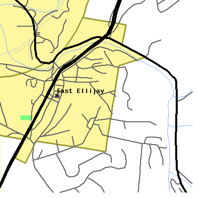 Zip code 30539 close-up map