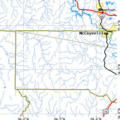 Zip code 30541 close-up map