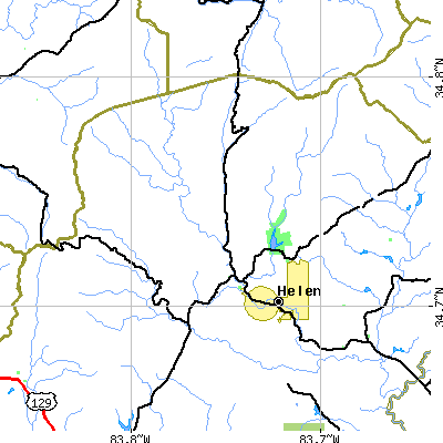 Zip code 30545 close-up map