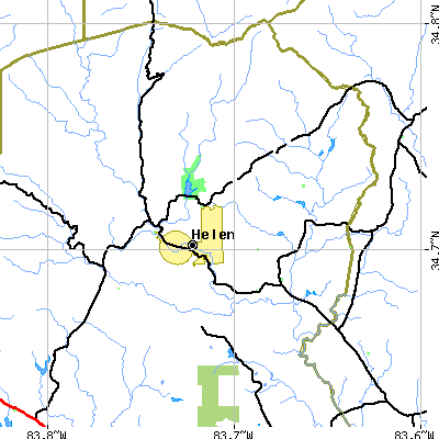 Zip code 30571 close-up map